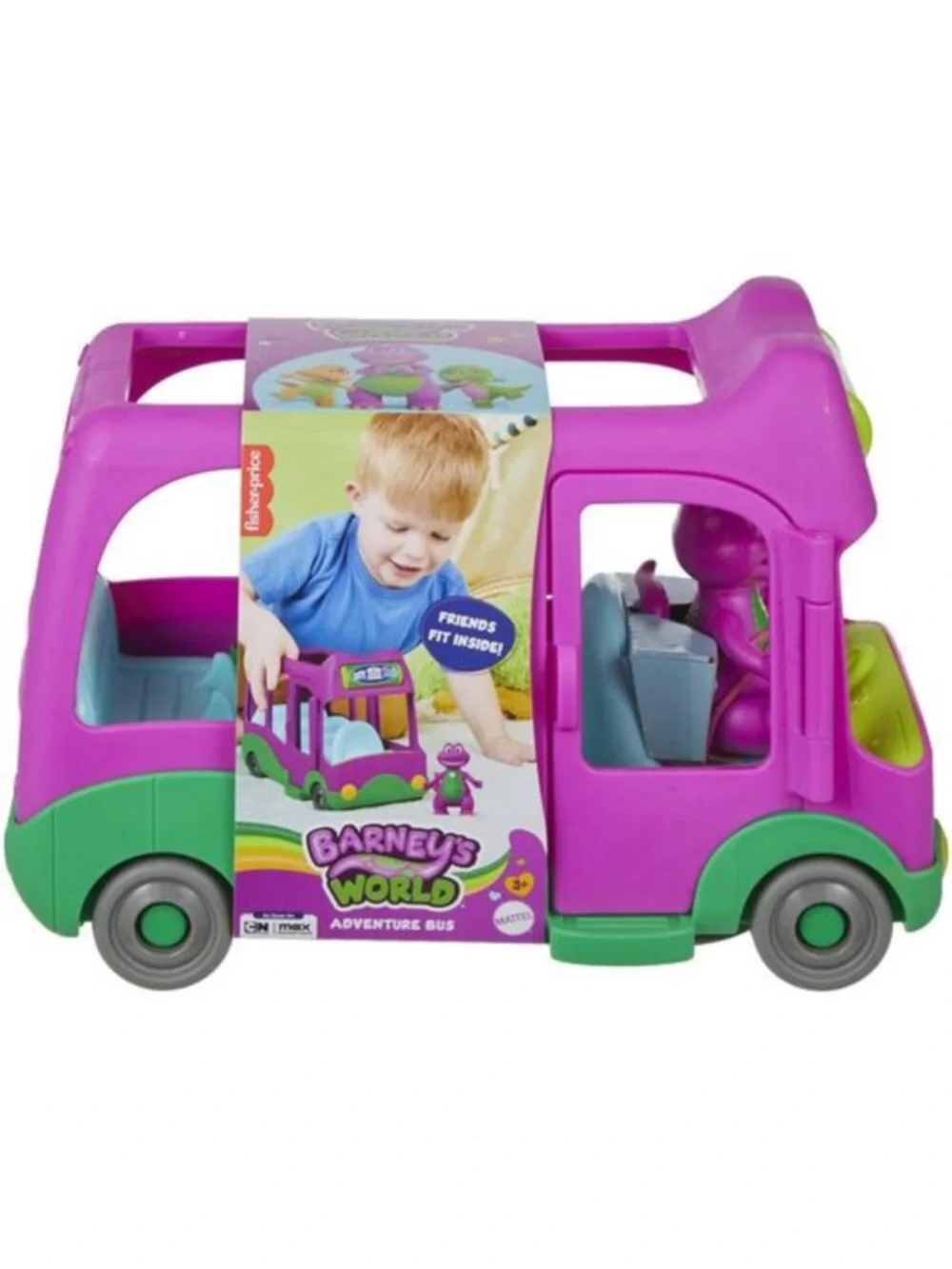 Fisher-Price Barney's World Adventure Bus Push-Along Toy & Barney Figure